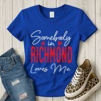 Somebody In Richmond Loves Me Virginia Relationship Matching Cute Gift Women's T-Shirt thumb 3