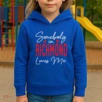 Somebody In Richmond Loves Me Virginia Relationship Matching Cute Gift Kids Hoodie thumb 3