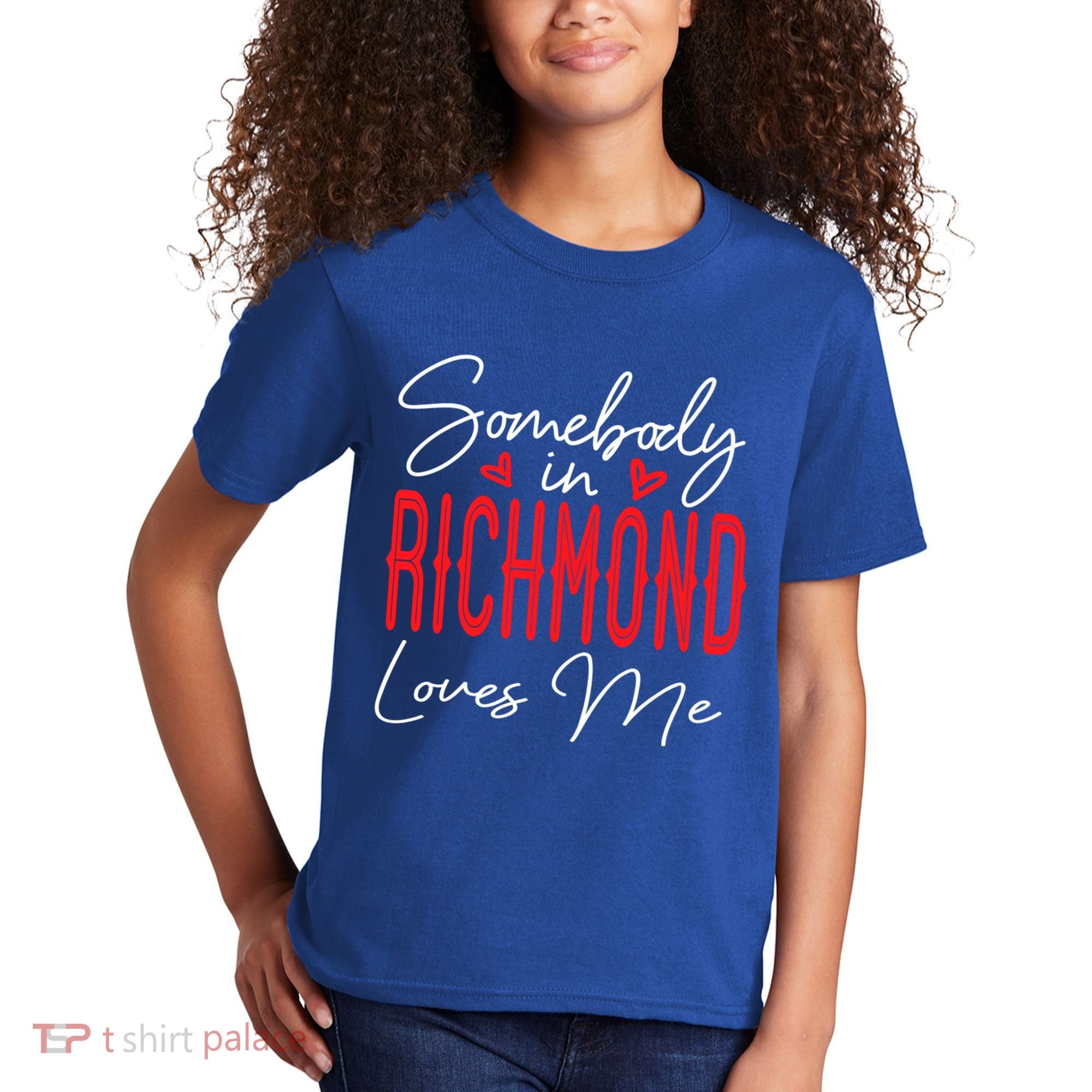 Somebody In Richmond Loves Me Virginia Relationship Matching Cute Gift Kids T-Shirt