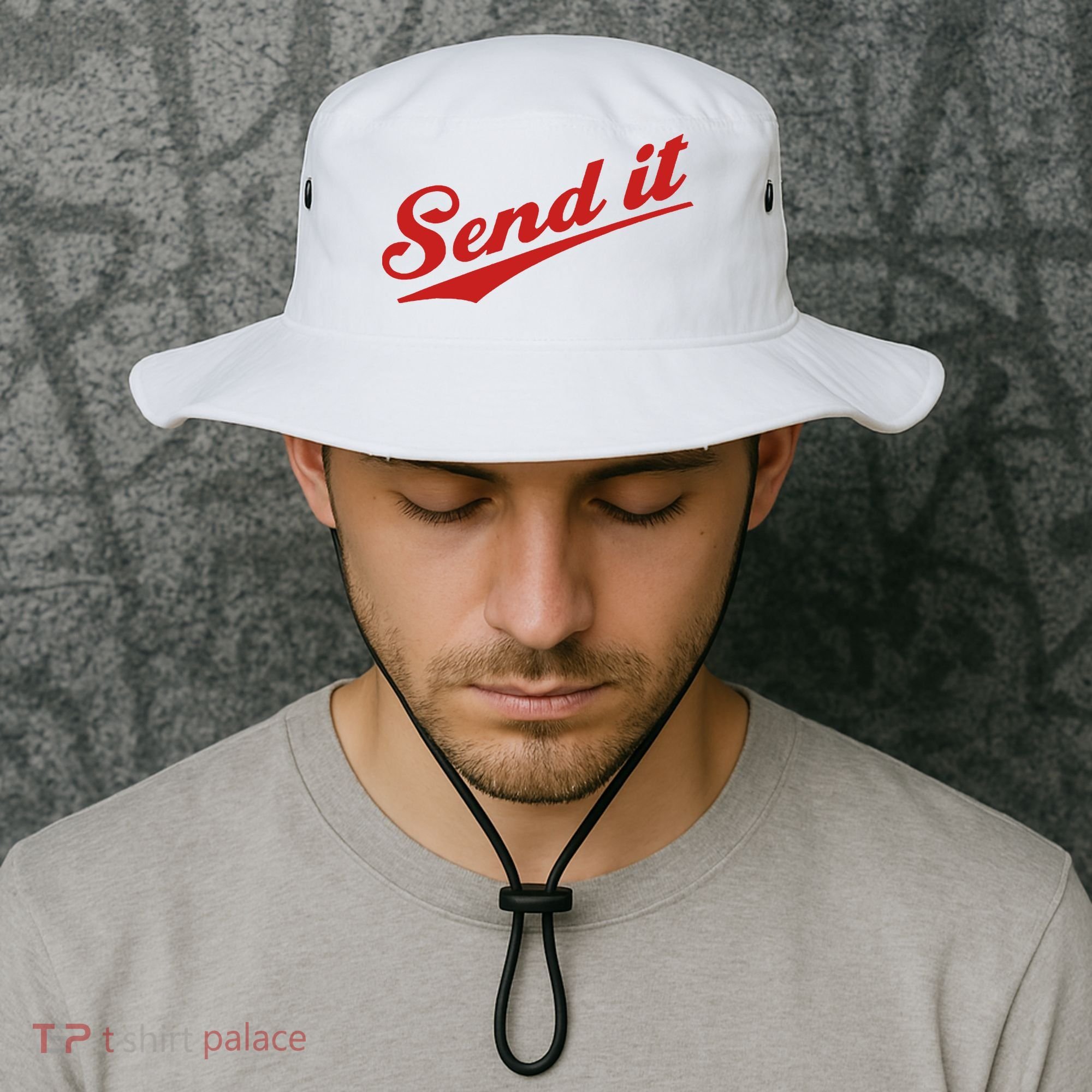 Sent It Red Logo Bucket Hat