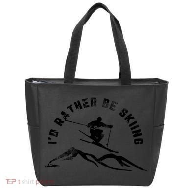 Skier I'd Rather Be Skiing Ski T Tote Bag