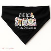 She Is Strong Proverbs 31:25 Bible Verse USA-Made Doggie Bandana thumb 0