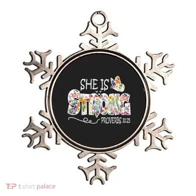 She Is Strong Proverbs 31:25 Bible Verse Ornament