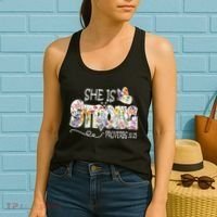 She Is Strong Proverbs 31:25 Bible Verse Women's Tank Top thumb 2