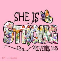 She Is Strong Proverbs 31:25 Bible Verse Pajama Set thumb 2