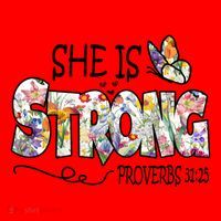 She Is Strong Proverbs 31:25 Bible Verse Santa Hat thumb 1