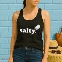 Salty Ironic Sarcastic Cool Funny Gamer Chef Trendy Women's Tank Top thumb 2