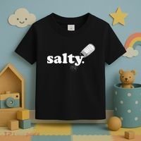 Salty Ironic Sarcastic Cool Funny Gamer Chef Trendy Toddler T-Shirt thumb 3