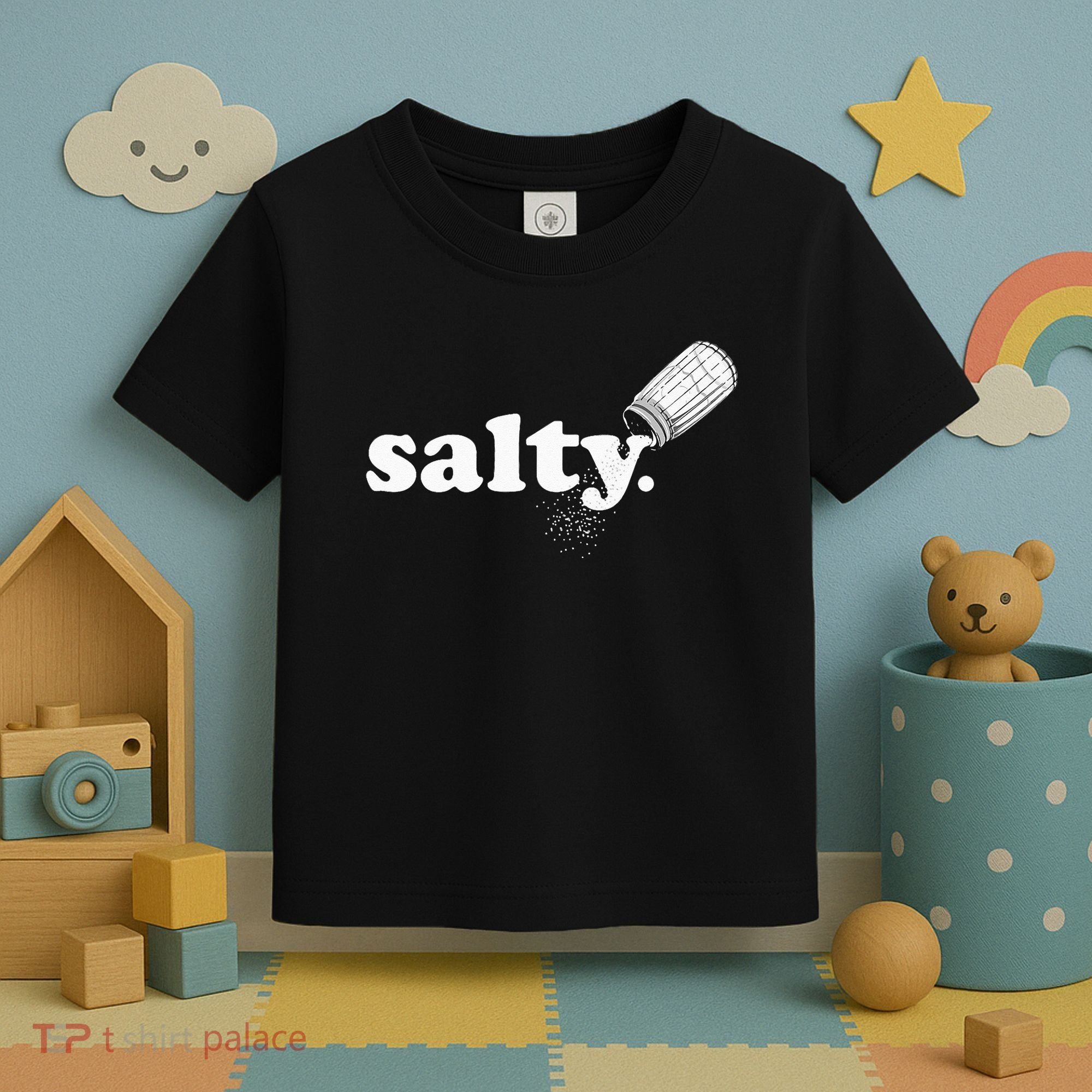 Salty Ironic Sarcastic Cool Funny Gamer Chef Trendy Toddler T-Shirt