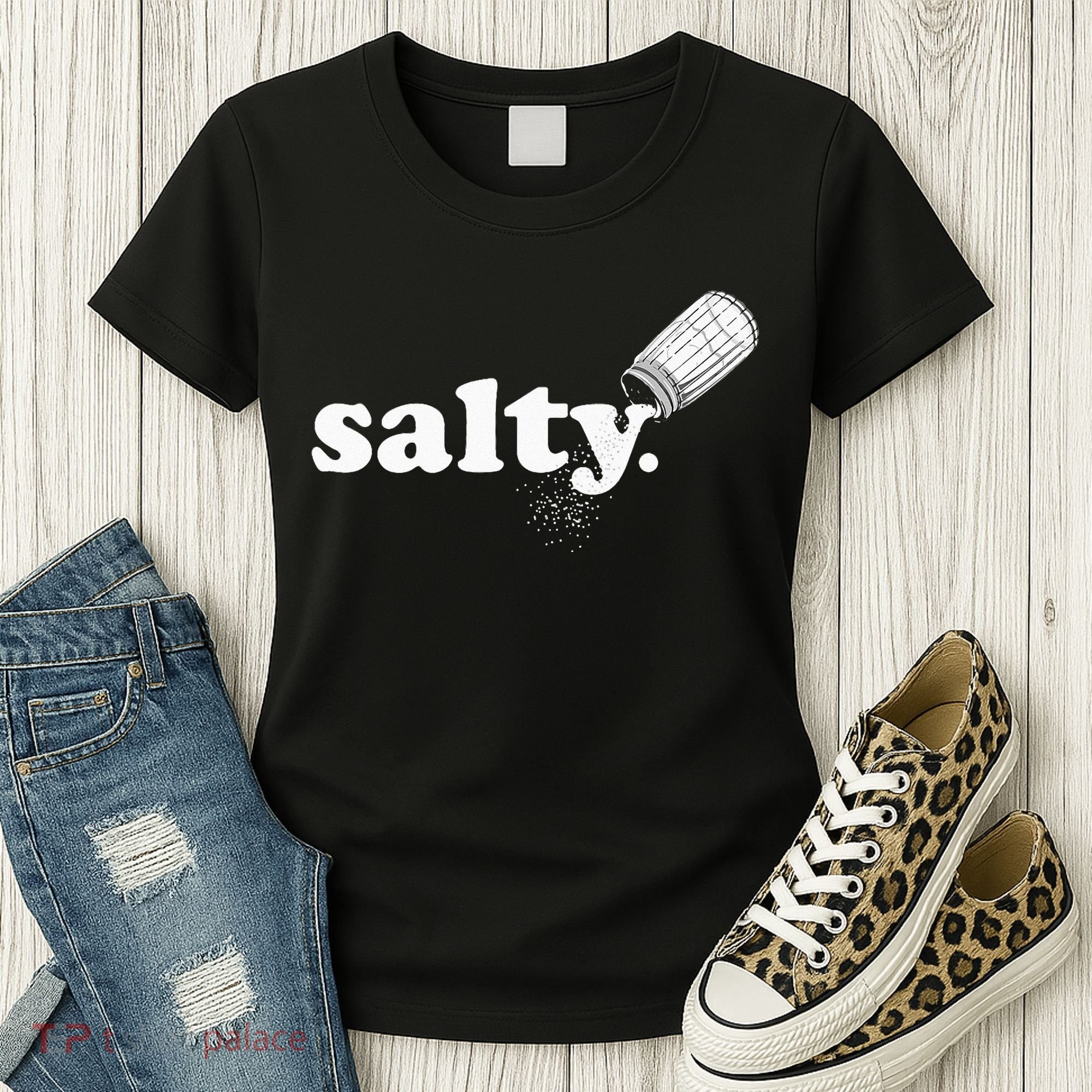 Salty Ironic Sarcastic Cool Funny Gamer Chef Trendy Women's T-Shirt