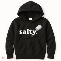 Salty Ironic Sarcastic Cool Funny Gamer Chef Trendy Kids Hoodie thumb 0