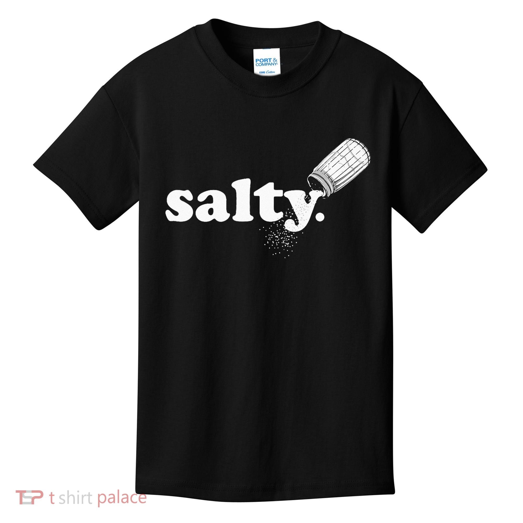 Salty Ironic Sarcastic Cool Funny Gamer Chef Trendy Kids T-Shirt