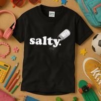 Salty Ironic Sarcastic Cool Funny Gamer Chef Trendy Kids T-Shirt thumb 3