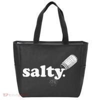 Salty Ironic Sarcastic Cool Funny Gamer Chef Trendy Tote Bag thumb 0