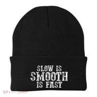 Slow Is Smooth Is Faster Precise Deliberate Controlled Beanie thumb 0