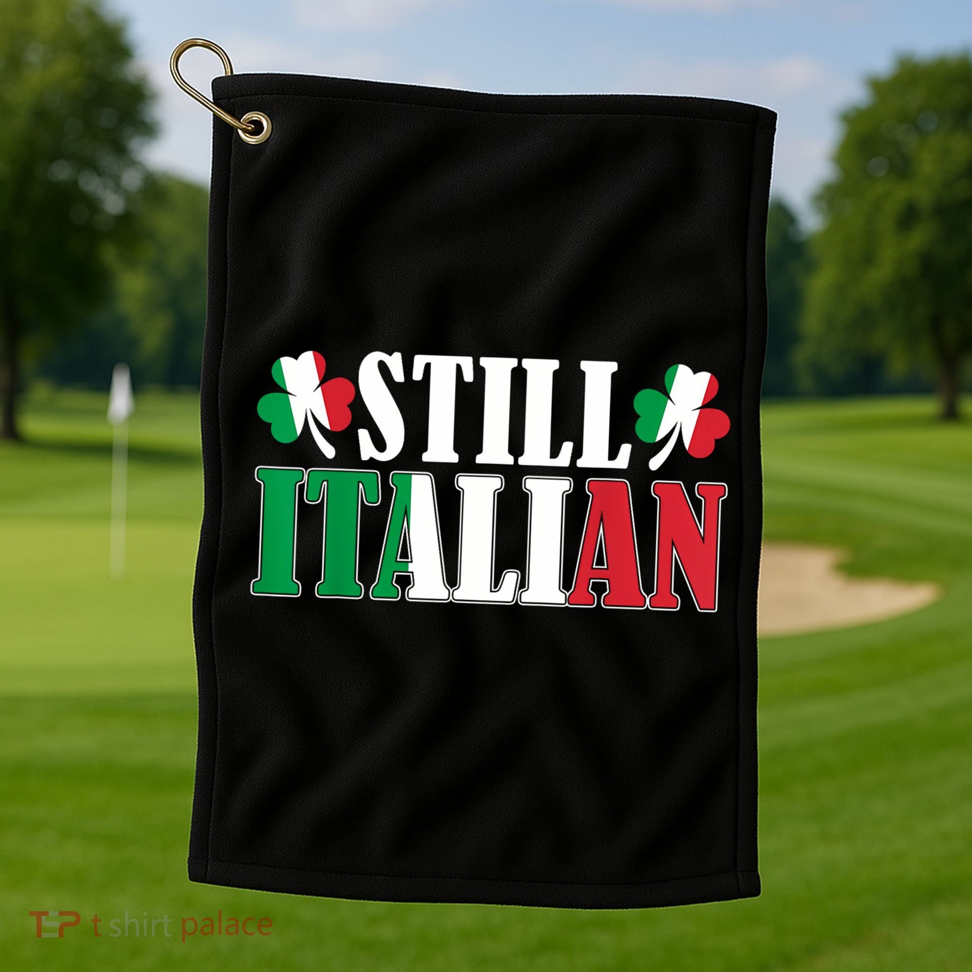 Still Italian Shamrocks St PatrickS Day Golf Towel