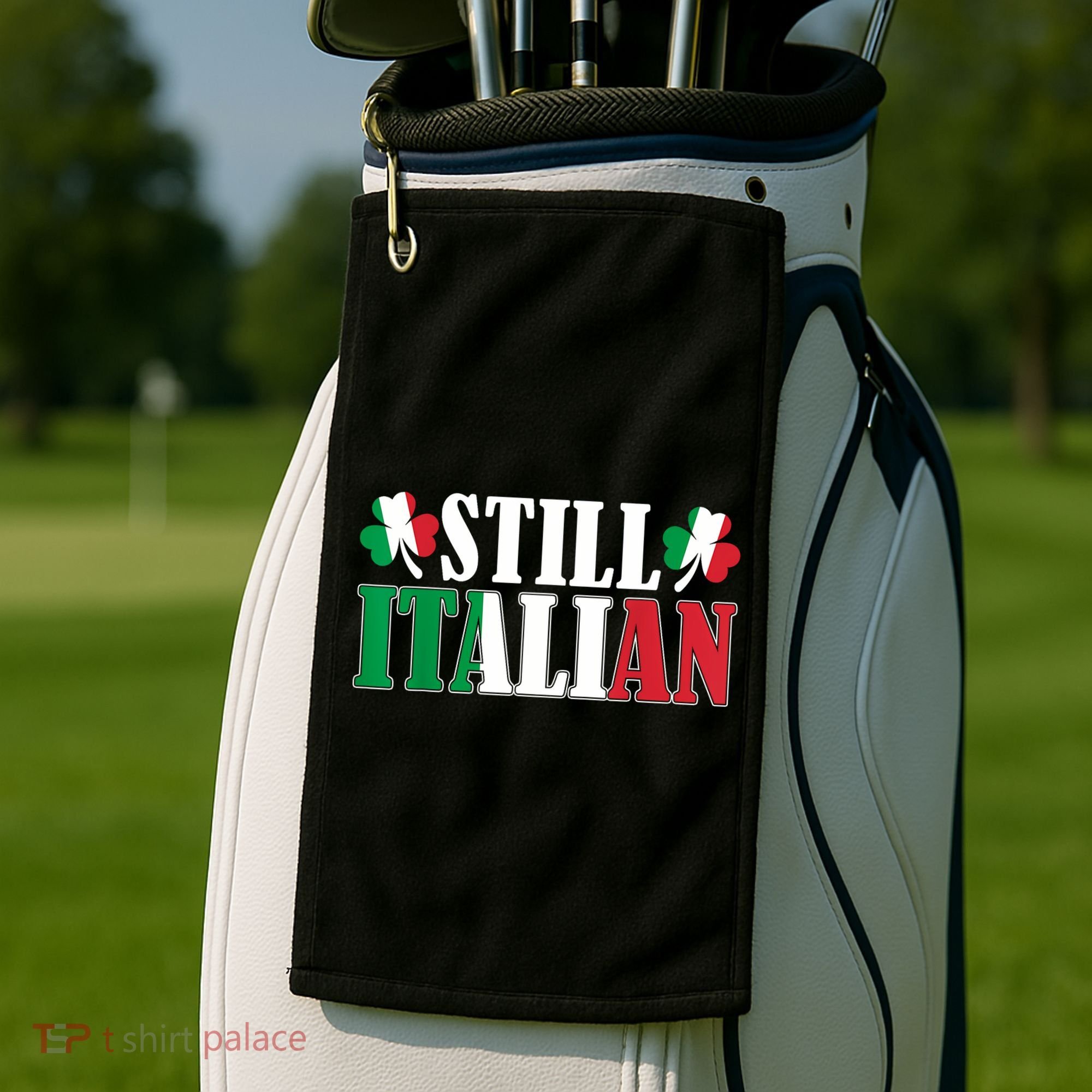 Still Italian Shamrocks St PatrickS Day Golf Towel