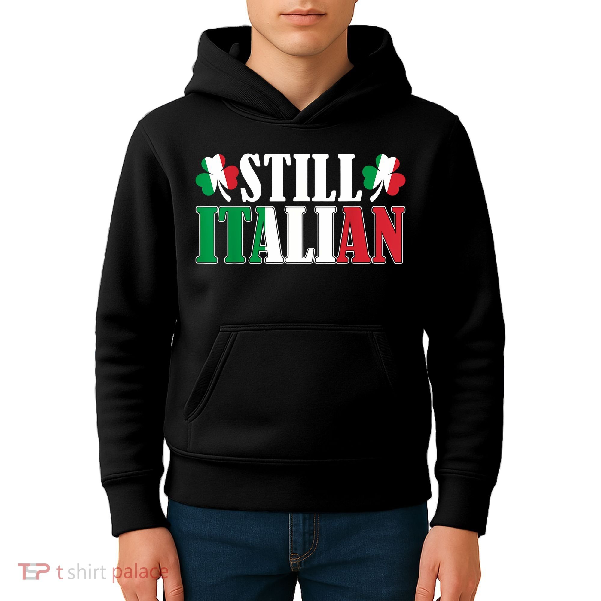 Still Italian Shamrocks St PatrickS Day Kids Hoodie
