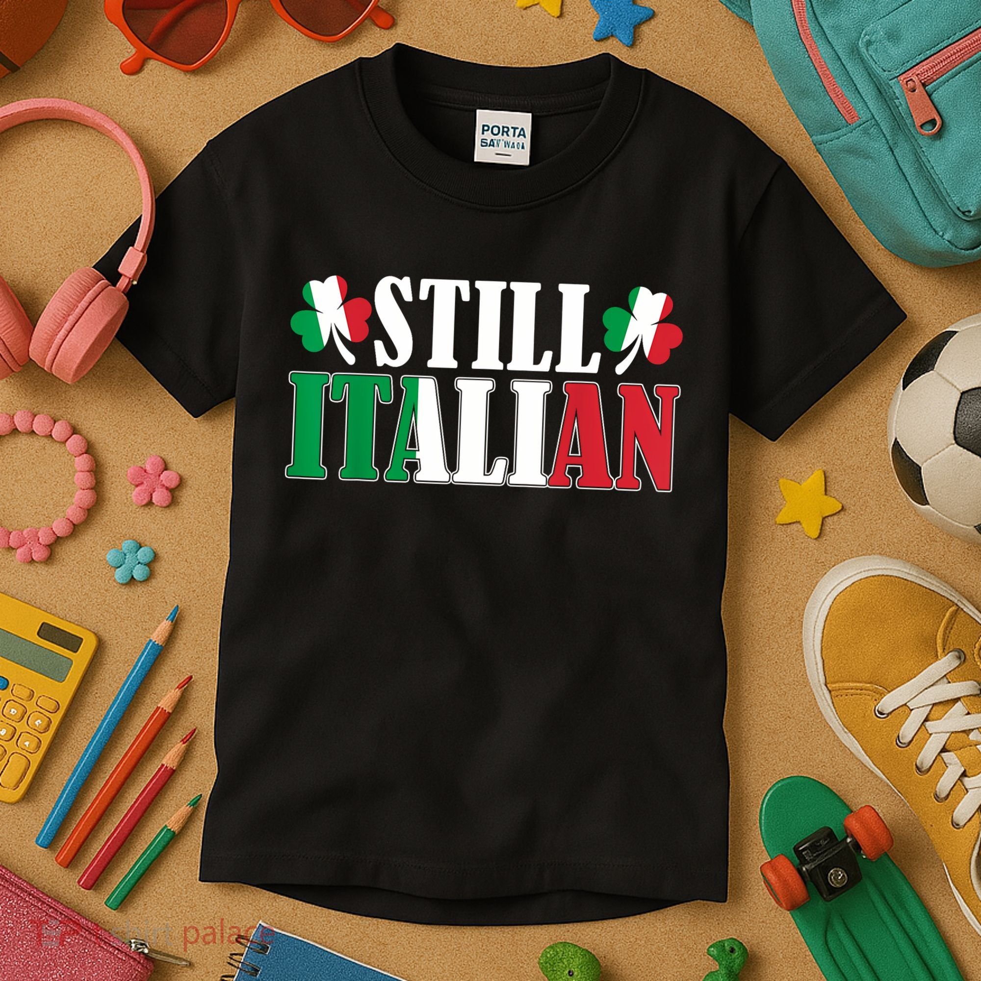 Still Italian Shamrocks St PatrickS Day Kids T-Shirt
