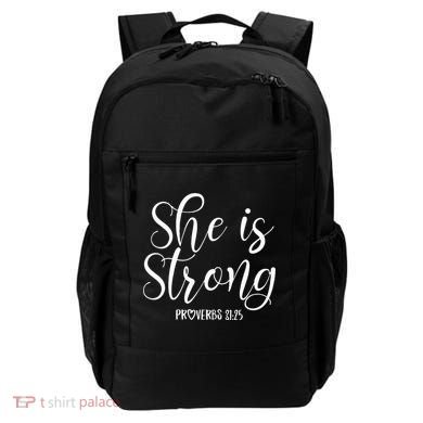 She Is Strong Proverbs 31 25 Gifts Christian Scripture Backpack