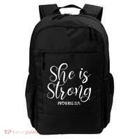 She Is Strong Proverbs 31 25 Gifts Christian Scripture Backpack thumb 0