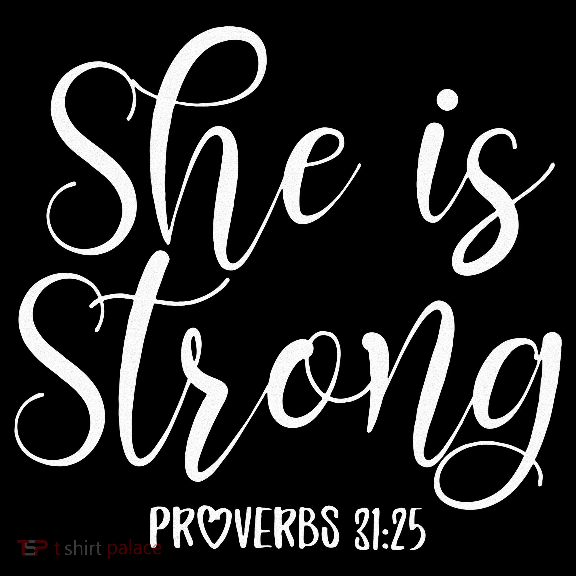 She Is Strong Proverbs 31 25 Gifts Christian Scripture Coaster