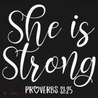 She Is Strong Proverbs 31 25 Gifts Christian Scripture Polo thumb 3