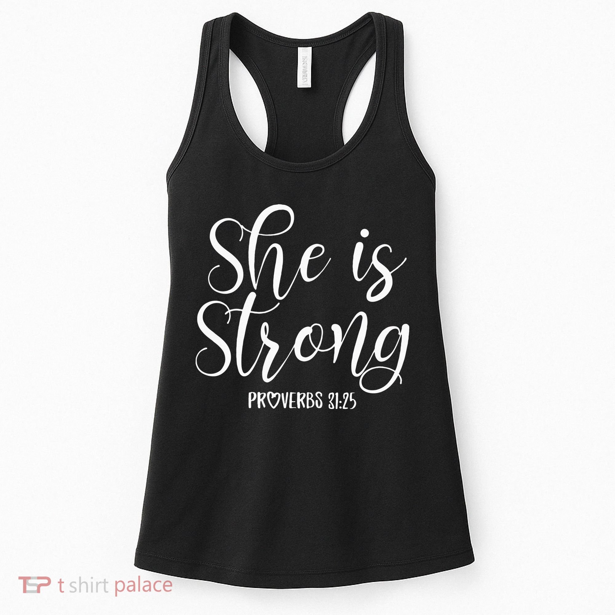 She Is Strong Proverbs 31 25 Gifts Christian Scripture Women's Tank Top