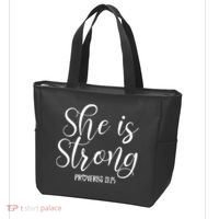 She Is Strong Proverbs 31 25 Gifts Christian Scripture Tote Bag thumb 3
