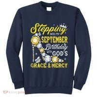 Stepping Into September Birthday With Gods Grace And Mercy Sweatshirt thumb 0