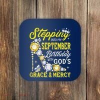 Stepping Into September Birthday With Gods Grace And Mercy Coaster thumb 0