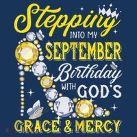 Stepping Into September Birthday With Gods Grace And Mercy Women's Hoodie thumb 2
