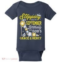Stepping Into September Birthday With Gods Grace And Mercy Baby Bodysuit thumb 0