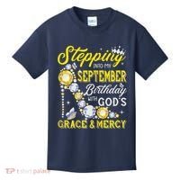 Stepping Into September Birthday With Gods Grace And Mercy Kids T-Shirt thumb 0