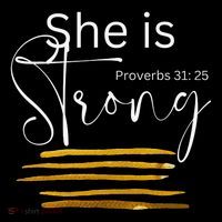She Is Strong Proverbs 3125 Bible Verse Slogan Western Cross Coffee Mug thumb 5