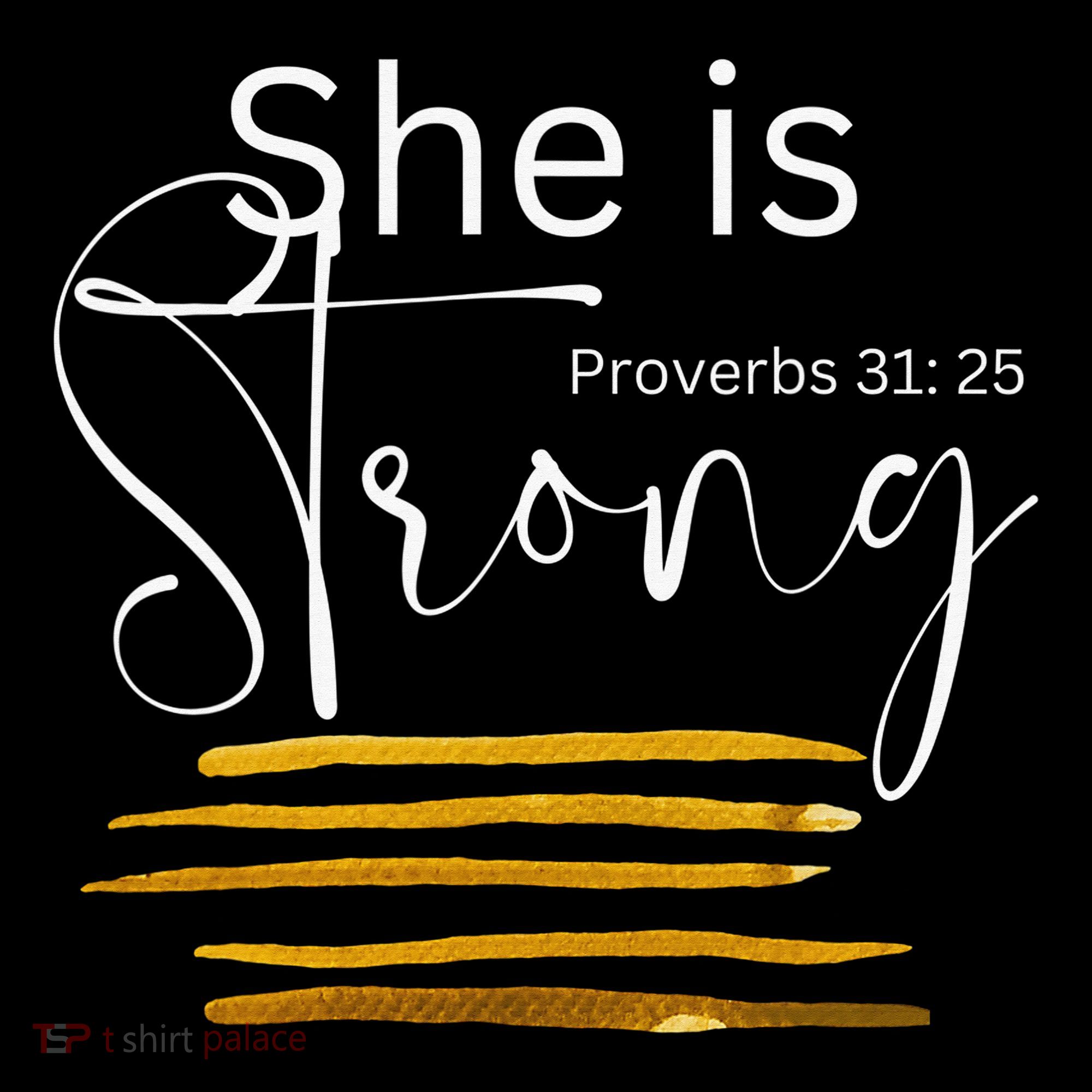 She Is Strong Proverbs 3125 Bible Verse Slogan Western Cross Coffee Mug