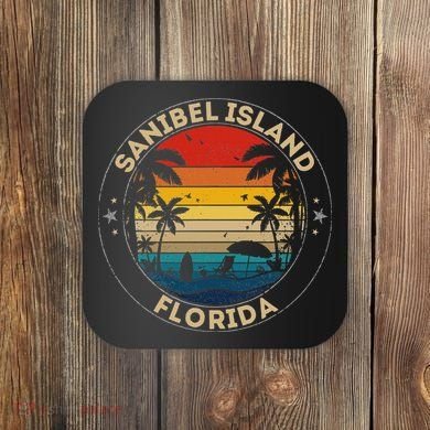 Sanibel Island Souvenir Florida Reminder Coaster