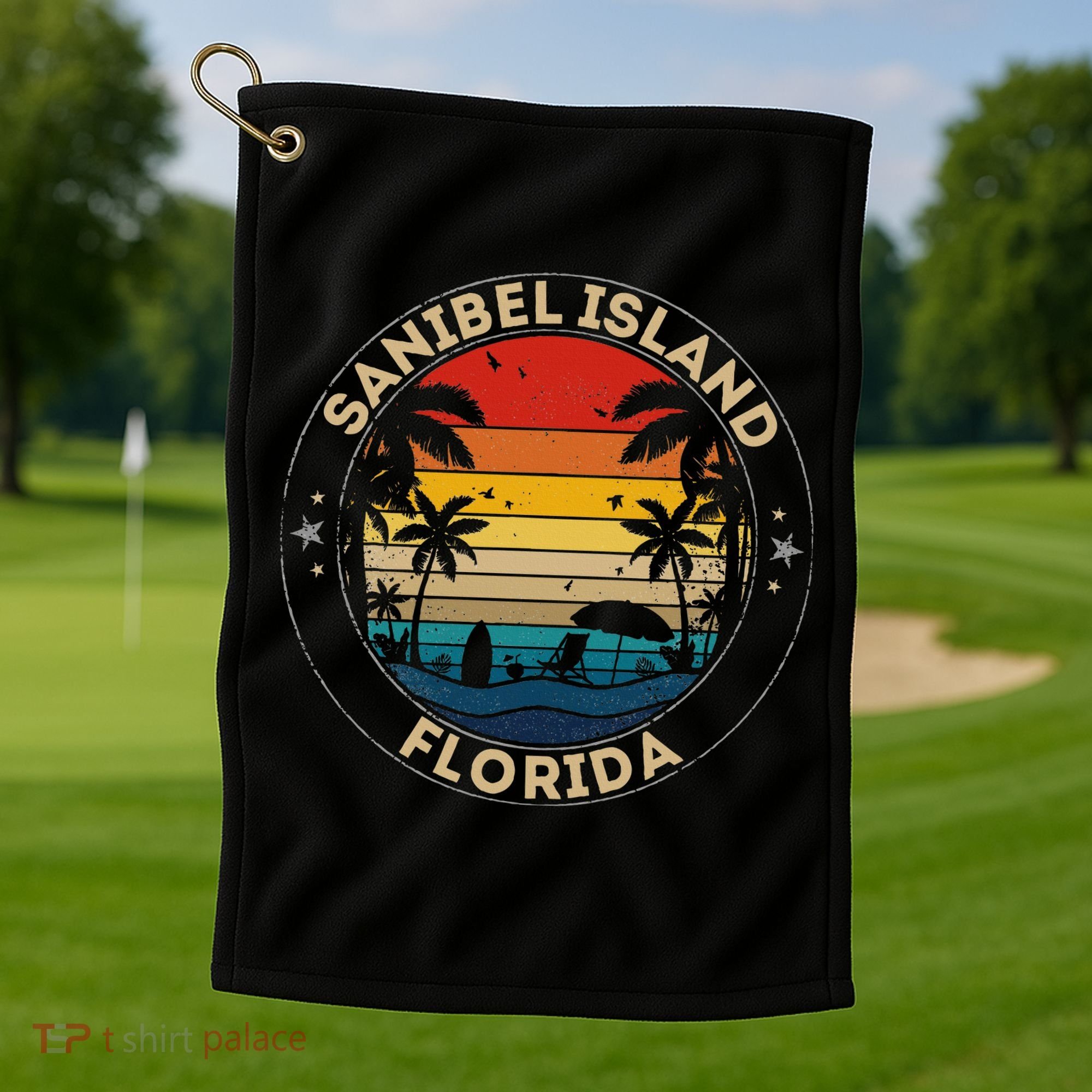 Sanibel Island Souvenir Florida Reminder Golf Towel