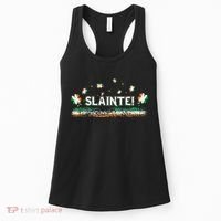 Slainte Ireland Shamrock Irish Flag Cheers Funny Ireland Tee Women's Tank Top thumb 0