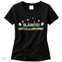 Slainte Ireland Shamrock Irish Flag Cheers Funny Ireland Tee Women's T-Shirt thumb 0