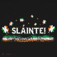Slainte Ireland Shamrock Irish Flag Cheers Funny Ireland Tee Kids Sweatshirt thumb 2