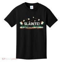 Slainte Ireland Shamrock Irish Flag Cheers Funny Ireland Tee Kids T-Shirt thumb 0