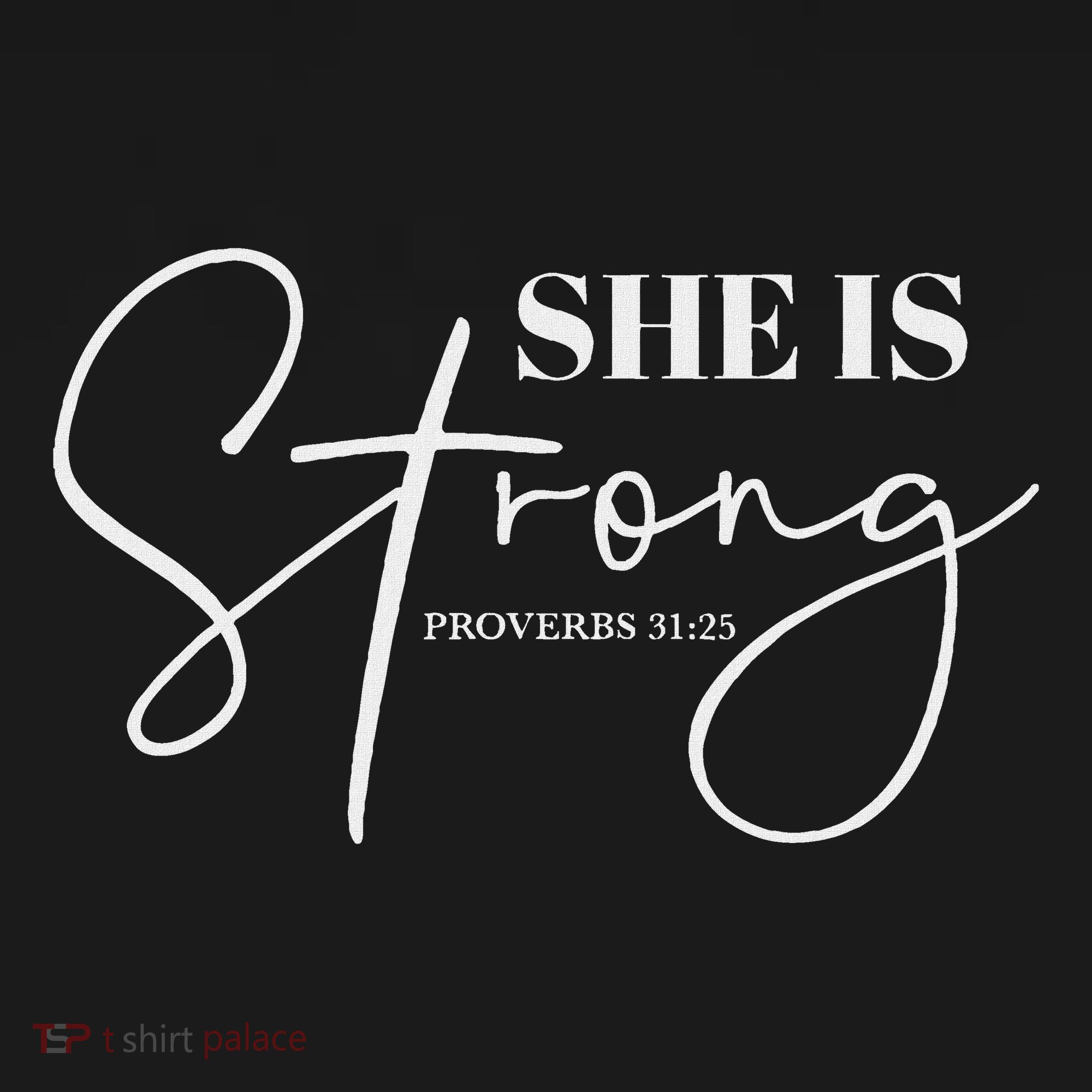 She Is Strong Christian Women Athlete Gym Workout T-Shirt