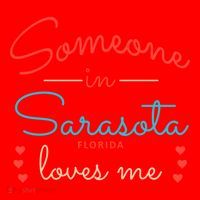 Someone In Sarasota Florida Loves Me Gift Santa Hat thumb 1