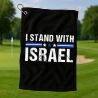 Support I Stand With Israel Golf Towel thumb 1