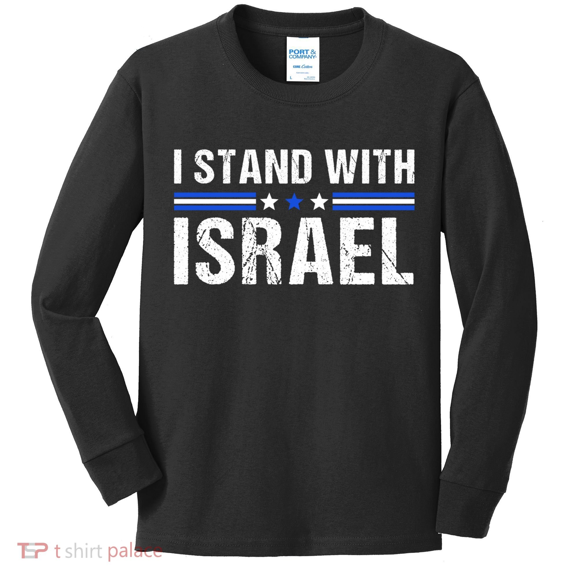 Support I Stand With Israel Kids Long Sleeve Shirt