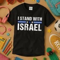 Support I Stand With Israel Kids T-Shirt thumb 3