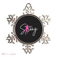 She Is Strong Breast Cancer Awareness Ribbon Ornament thumb 0