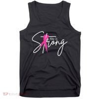 She Is Strong Breast Cancer Awareness Ribbon Tank Top thumb 0