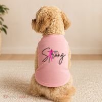 She Is Strong Breast Cancer Awareness Ribbon Doggie Tank thumb 2